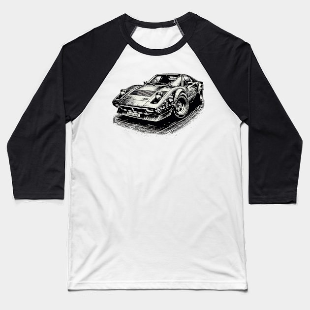 Ferrari 308 Baseball T-Shirt by Vehicles-Art